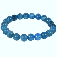 Blue Apatite Bead Bracelet