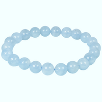 Aquamarine Bead Bracelet