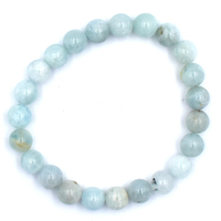 Aquamarine Bead Bracelet