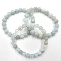 Aquamarine Bead Bracelet