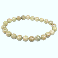 Snowflake Epidote Bead Bracelet