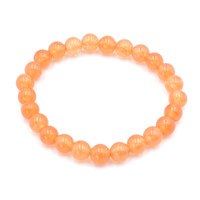 Peach Aventurine Bead Bracelet