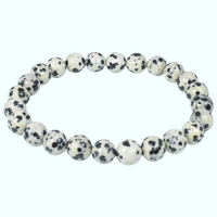 Dalmatian Jasper Bead Bracelet