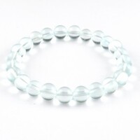 Light Blue Obsidian Bead Bracelet