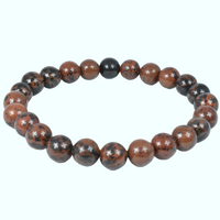 Mahogany Obsidian Bead Bracelet