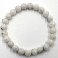 Rainbow Moonstone Bead Bracelet