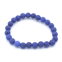 Lapis Lava Bead Bracelet