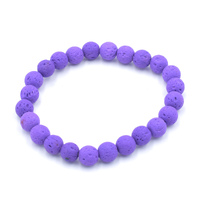 Purple Lava Bead Bracelet