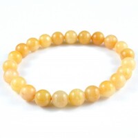 Yellow Jade Bead Bracelet