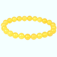 Yellow Jade Bead Bracelet