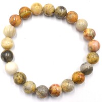 Crazy Lace Agate Bead Bracelet