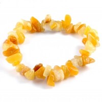 Yellow Jade Chip Bracelet