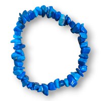 Blue Turquoise Howlite Chip Bracelet