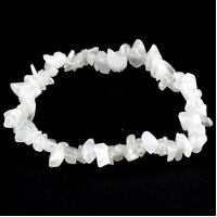 White Jade Chip Bracelet