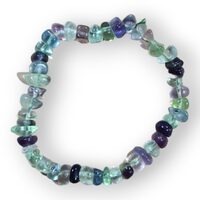 Rainbow Fluorite Chip Bracelet