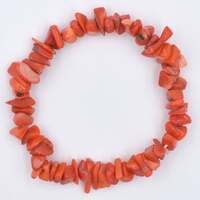 Red Coral Chip Bracelet