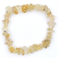 Golden Rutilated Quartz Chip Bracelet