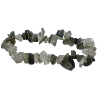 Green Rutilated Quartz Chip Bracelet