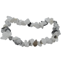 Black Rutilated Quartz Chip Bracelet