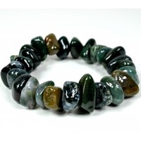 Green Moss Agate Tumbled Bracelet