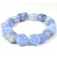 Blue Lace Agate Tumbled Bracelet