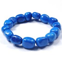 Blue Turquoise Howlite Tumbled Bracelet