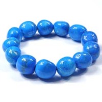 Blue Turquoise Howlite Tumbled Bracelet