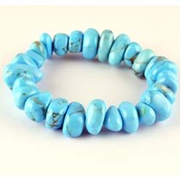 Blue Turquoise Howlite Tumbled Bracelet