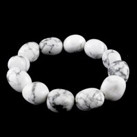 White Howlite Tumbled Bracelet