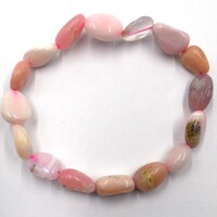 Pink Opal Tumbled Bracelet