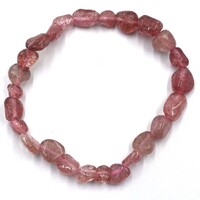 Strawberry Quartz Tumbled Bracelet