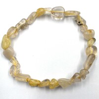 Golden Rutilated Quartz Tumbled Bracelet