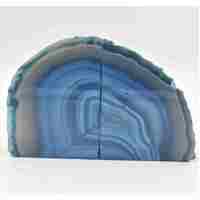 Blue Agate Bookends