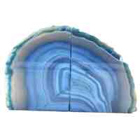 Blue Agate Bookends