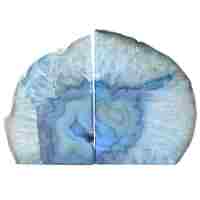 Blue Agate Bookends - 