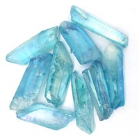 Aqua Aura Points [9-17pcs - Clear Quartz]