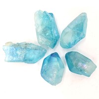Aqua Aura Points [5pcs - Clear Quartz]