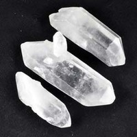 Clear Quartz Points [Lemurian Double Terminator 3 pcs]