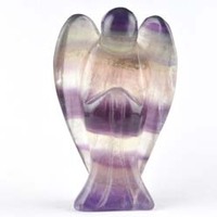 Rainbow Fluorite Angel Carving [Large]