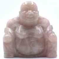 Rose Quartz Happy Buddha Carving