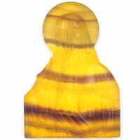 Yellow &amp; Purple Fluorite Jesus Carving