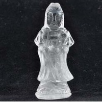 Clear Quartz Kwan Yin Carving