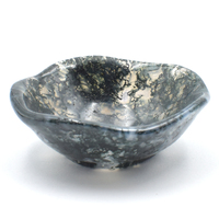 Green Moss Agate Bowl Carving