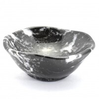 Black &amp; White Zebra Jasper Bowl Carving