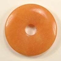 Red Aventurine Donut Pendant Carving