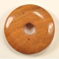 Picture Jasper Donut Pendant Carving