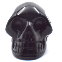 Black Obsidian Crystal Skull Carving