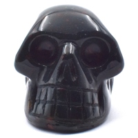 Bloodstone Crystal Skull Carving