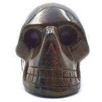 Bloodstone Crystal Skull Carving