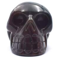 Bloodstone Crystal Skull Carving